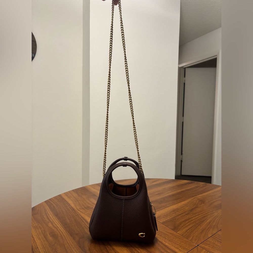 Coach Lana Shoulder Bag 19 Maple/Brass - Picture 8 of 9
